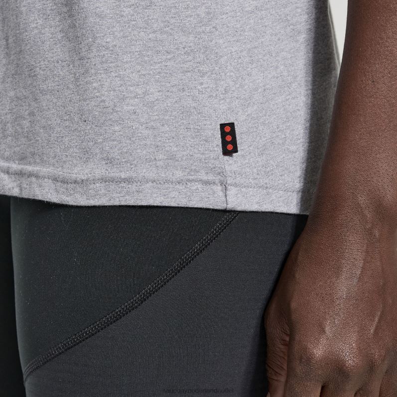 uitgerust t-shirt vrouwen Saucony64BDR787 lichtgrijze heide