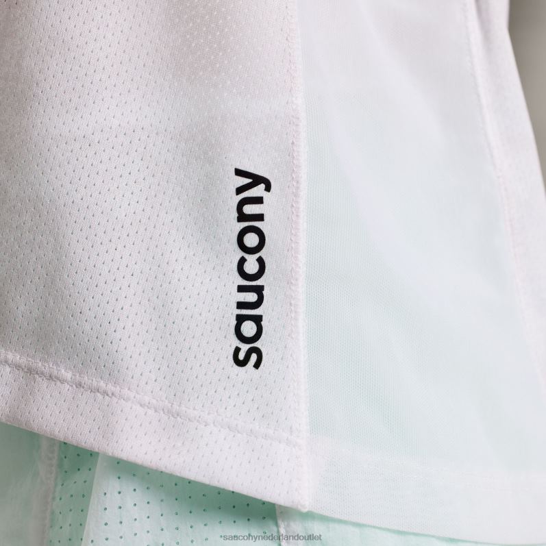 verhoogde tanktop vrouwen Saucony64BDR751 witte tie-dye print