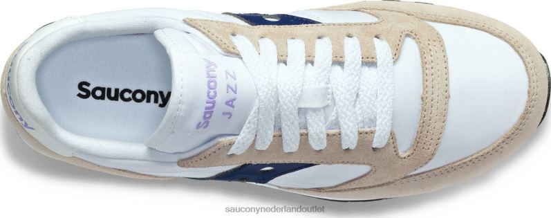 jazz origineel vrouwen Saucony64BDR701 wit/marineblauw