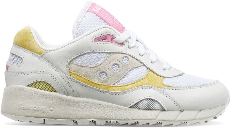 schaduw 6000 vrouwen Saucony64BDR708 wit/geel/roze
