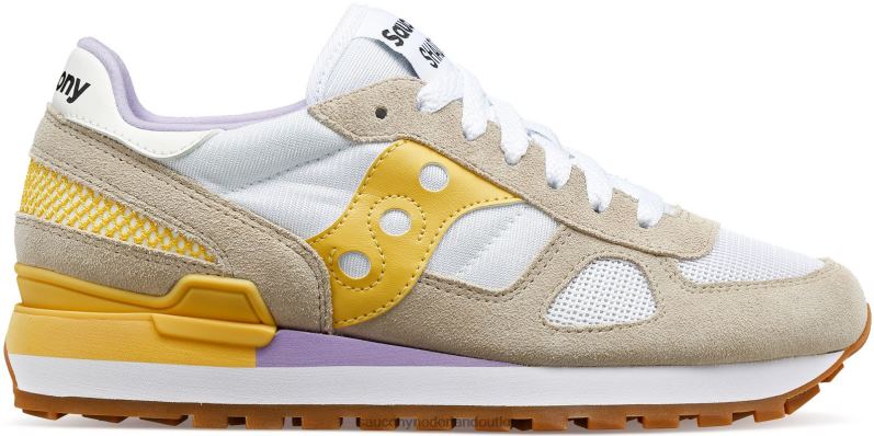 schaduw origineel vrouwen Saucony64BDR685 wit geel