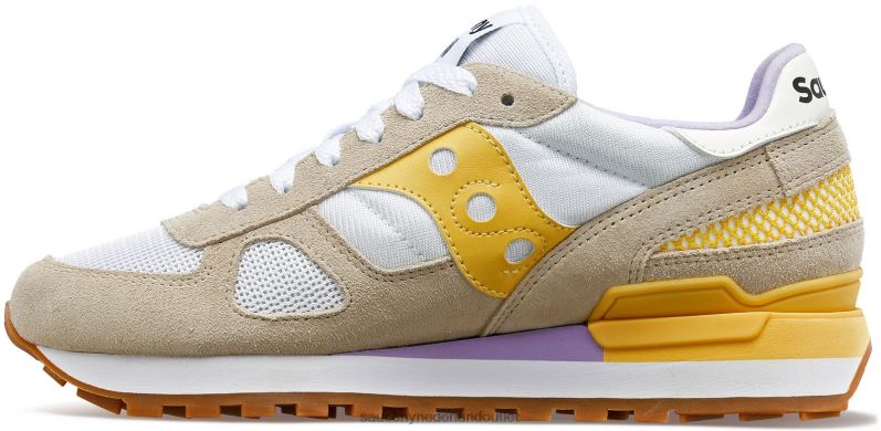 schaduw origineel vrouwen Saucony64BDR685 wit geel
