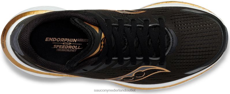 endorfine snelheid 3 vrouwen Saucony64BDR514 zwart/goudkleurig